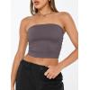 imageTrendy Queen Womens Tube Tops Strapless Crop Tops Basic Backless Sleeveless Bandeau Going Out Cute 2025 Summer OutfitsNutmeg