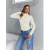 imageTrendy Queen Womens Turtleneck Long Sleeve Shirts Fall Fashion Basic Thermal Underwear Tops Winter Clothes 2025Apricot