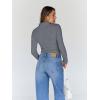 imageTrendy Queen Womens Turtleneck Long Sleeve Shirts Fall Fashion Basic Thermal Underwear Tops Winter Clothes 2025Grey