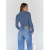 imageTrendy Queen Womens Turtleneck Long Sleeve Shirts Fall Fashion Basic Thermal Underwear Tops Winter Clothes 2025Haze Blue