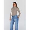 imageTrendy Queen Womens Turtleneck Long Sleeve Shirts Fall Fashion Basic Thermal Underwear Tops Winter Clothes 2025Khaki