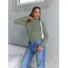imageTrendy Queen Womens Turtleneck Long Sleeve Shirts Fall Fashion Basic Thermal Underwear Tops Winter Clothes 2025Light Green