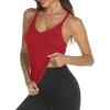 imageTrendy Queen Womens Workout Tank Tops Racerback Summer 2025 Camisole Top V Neck Ribbed Sleeveless Beach Fashion ClothesRed