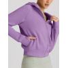 imageTrendy Queen Womens Zip Up Hoodies Jackets Cropped Sweatshirts Fleece Fall Outfits Casual Comfy Y2k Tops Winter Clothes 2025Purple