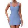 imageKaximil Womens Sexy Sleeveless Bodycon Mini Dress Square Neck Corset Short Party Club DressesSky Blue