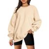 imageTrendy Queen Sweatshirts for Women Hoodies Oversized Crewneck Tops Sweaters Comfy Fall Winter Outfits Clothes 2025 FashionApricot