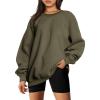 imageTrendy Queen Sweatshirts for Women Hoodies Oversized Crewneck Tops Sweaters Comfy Fall Winter Outfits Clothes 2025 FashionArmygreen