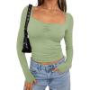 imageTrendy Queen Womens Going Out Tops Long Sleeve Top Trendy Cute Shirt Y2k Clothing Fall Fashion Clothes 2025Fruit Green