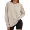 imageTrendy Queen Womens Oversized Sweatshirt Pullover Long Sleeve Shirts Casual Fall Fashion 2025 Winter ClothesBeige