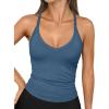 imageTrendy Queen Womens Workout Tank Tops Racerback Summer 2025 Camisole Top V Neck Ribbed Sleeveless Beach Fashion ClothesBlue