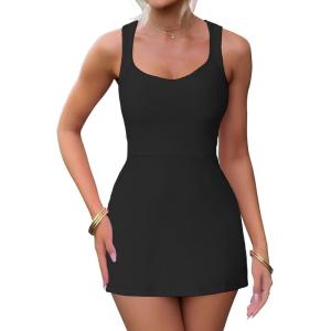 imageKaximil Womens Sexy Sleeveless Bodycon Mini Dress Square Neck Corset Short Party Club DressesBlack