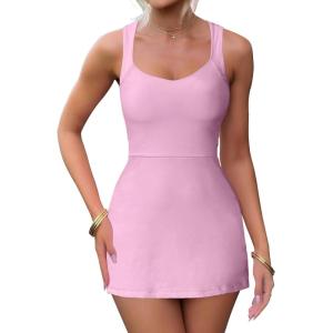 imageKaximil Womens Sexy Sleeveless Bodycon Mini Dress Square Neck Corset Short Party Club DressesPink