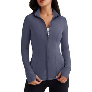 imageTrendy Queen Womens Lightweight Zip Up Jackets 2025 Athletic Hoodies Fall Gym Shirts Running Workout Clothes with PocketNavyblue