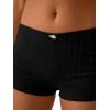 imageTrendy Queen Booty Shorts For Women Pajama Micro Sexy Sleepwear Cute Sleep Mini Bottoms 2025 Summer Lounge Beach ClothesBlack