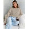 imageTrendy Queen Cropped Sweatshirts for Women Oversized Crewneck Sweaters Long Sleeve Tops Fall Winter Clothes 2025Coffeegrey