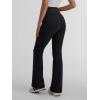 imageTrendy Queen Flare Leggings for Women Wide Leg Yoga Pants V Crossover High Waisted Bootcut Work Pants Fall Outfits 2025Black