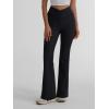 imageTrendy Queen Flare Leggings for Women Wide Leg Yoga Pants V Crossover High Waisted Bootcut Work Pants Fall Outfits 2025Black