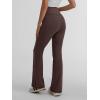 imageTrendy Queen Flare Leggings for Women Wide Leg Yoga Pants V Crossover High Waisted Bootcut Work Pants Fall Outfits 2025Brown