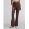 imageTrendy Queen Flare Leggings for Women Wide Leg Yoga Pants V Crossover High Waisted Bootcut Work Pants Fall Outfits 2025Brown