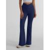 imageTrendy Queen Flare Leggings for Women Wide Leg Yoga Pants V Crossover High Waisted Bootcut Work Pants Fall Outfits 2025Navy
