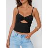 imageTrendy Queen Going Out Tops for Women Sexy Cute Y2K Camisole Spaghetti Strap Tank Clothes Summer Beach Vacation Outfits 2025Black