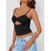 imageTrendy Queen Going Out Tops for Women Sexy Cute Y2K Camisole Spaghetti Strap Tank Clothes Summer Beach Vacation Outfits 2025Black