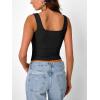 imageTrendy Queen Going Out Tops for Women Y2k Summer Teen Girls Cute Crop Tank Top Square Neck Basci Bow Clothes 2025 CamisoleBlack