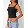 imageTrendy Queen Going Out Tops for Women Y2k Summer Teen Girls Cute Crop Tank Top Square Neck Basci Bow Clothes 2025 CamisoleBlack