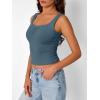 imageTrendy Queen Going Out Tops for Women Y2k Summer Teen Girls Cute Crop Tank Top Square Neck Basci Bow Clothes 2025 CamisoleHazeblue