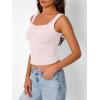 imageTrendy Queen Going Out Tops for Women Y2k Summer Teen Girls Cute Crop Tank Top Square Neck Basci Bow Clothes 2025 CamisolePink