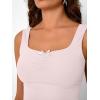 imageTrendy Queen Going Out Tops for Women Y2k Summer Teen Girls Cute Crop Tank Top Square Neck Basci Bow Clothes 2025 CamisolePink