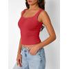 imageTrendy Queen Going Out Tops for Women Y2k Summer Teen Girls Cute Crop Tank Top Square Neck Basci Bow Clothes 2025 CamisoleRed