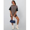 imageTrendy Queen Oversized TShirts for Women Summer Workout Loost Fit Short Sleeve Tops Casual Y2K 2025 Fashion Basic TeesCoffeegrey