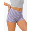 imageTrendy Queen Pajama Shorts Women Micro Low Rise Striped Boxers Trendy Spandex Bottoms 2025 Comfy Summer Lounge Sleepwear SXLBluepink