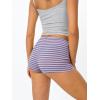 imageTrendy Queen Pajama Shorts Women Micro Low Rise Striped Boxers Trendy Spandex Bottoms 2025 Comfy Summer Lounge Sleepwear SXLBluepink
