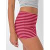 imageTrendy Queen Pajama Shorts Women Micro Low Rise Striped Boxers Trendy Spandex Bottoms 2025 Comfy Summer Lounge Sleepwear SXLRedpink