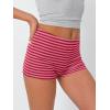 imageTrendy Queen Pajama Shorts Women Micro Low Rise Striped Boxers Trendy Spandex Bottoms 2025 Comfy Summer Lounge Sleepwear SXLRedpink
