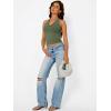 imageTrendy Queen Summer Tops for Women 2025 Going Out Cute y2k Shirts Halter Cowl Neck Backless Basic Vacation Outfits ClothesArmygreen