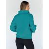 imageTrendy Queen Sweatshirts Quarter Half Zip Pullover Oversized Hoodies Sweaters Comfy Fall Outfits 2025 Y2K Winter ClothesGreenblue