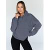 imageTrendy Queen Sweatshirts Quarter Half Zip Pullover Oversized Hoodies Sweaters Comfy Fall Outfits 2025 Y2K Winter ClothesGreyblue