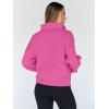 imageTrendy Queen Sweatshirts Quarter Half Zip Pullover Oversized Hoodies Sweaters Comfy Fall Outfits 2025 Y2K Winter ClothesHotpink