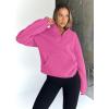 imageTrendy Queen Sweatshirts Quarter Half Zip Pullover Oversized Hoodies Sweaters Comfy Fall Outfits 2025 Y2K Winter ClothesHotpink
