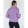 imageTrendy Queen Sweatshirts Quarter Half Zip Pullover Oversized Hoodies Sweaters Comfy Fall Outfits 2025 Y2K Winter ClothesPurple
