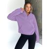 imageTrendy Queen Sweatshirts Quarter Half Zip Pullover Oversized Hoodies Sweaters Comfy Fall Outfits 2025 Y2K Winter ClothesPurple