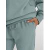 imageTrendy Queen Sweatsuits Women 2 Piece Outfits Two Piece Crewneck Sweatshirts Sets Lounge Fall Sweatpants 2025 TracksuitsLightgreen
