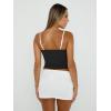 imageTrendy Queen Tank Tops for Women 2024 Tube Tops Going Out Spaghetti Strap Camisole Tops Cute Basic Top Y2K Crop Tops Clothes for Teen Girls Black Medium