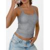 imageTrendy Queen Tank Tops for Women Summer Racerback Workout Tops Ribbed Spaghetti Strap Camisole Going Out Clothes 2025Grey