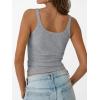imageTrendy Queen Tank Tops for Women Summer Racerback Workout Tops Ribbed Spaghetti Strap Camisole Going Out Clothes 2025Grey