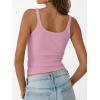 imageTrendy Queen Tank Tops for Women Summer Racerback Workout Tops Ribbed Spaghetti Strap Camisole Going Out Clothes 2025Pink