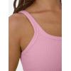 imageTrendy Queen Tank Tops for Women Summer Racerback Workout Tops Ribbed Spaghetti Strap Camisole Going Out Clothes 2025Pink